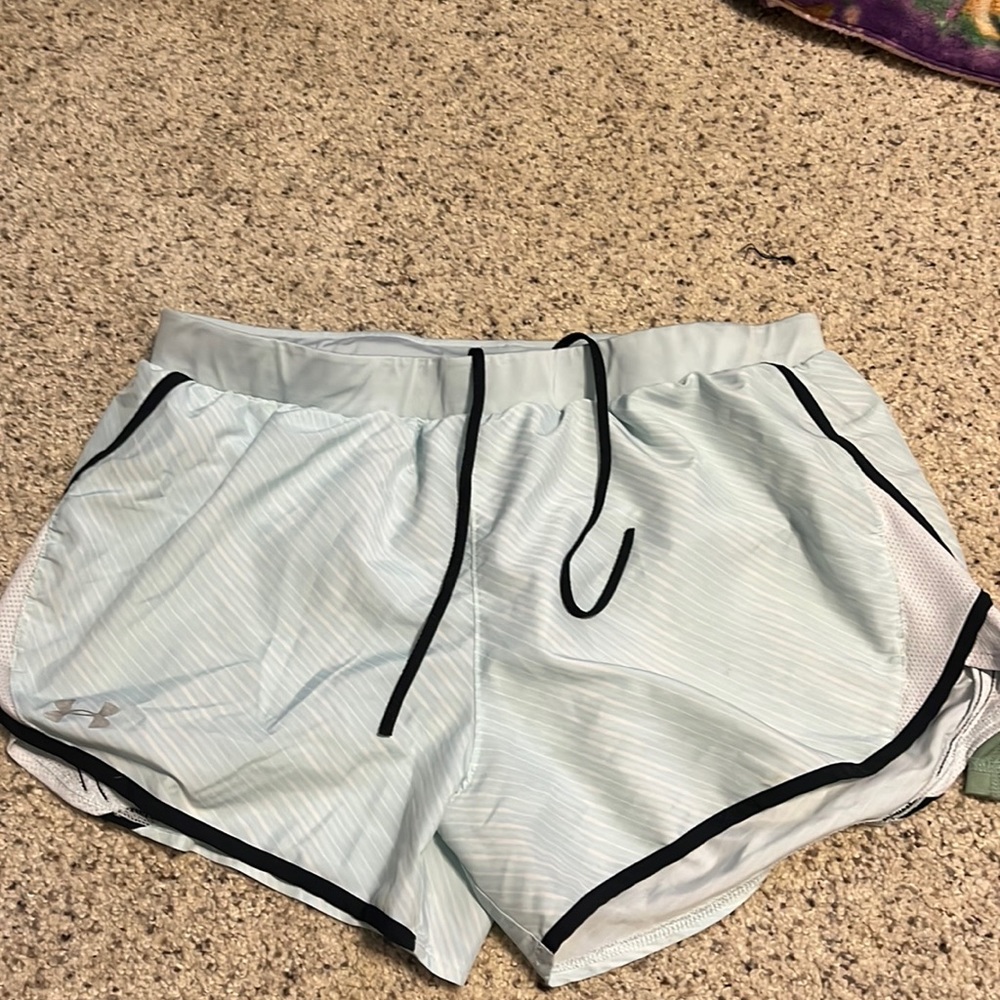 Light Blue Under Armor Heat Gear Shorts